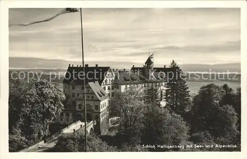 Heiligenberg Baden Schloss mit See und Alpenblick Bodensee Kat. Heiligenberg