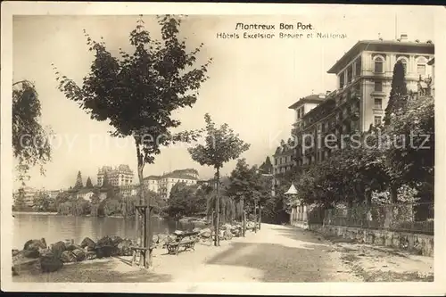 Montreux VD Hotel Bon Port Lac Leman Genfersee Kat. Montreux