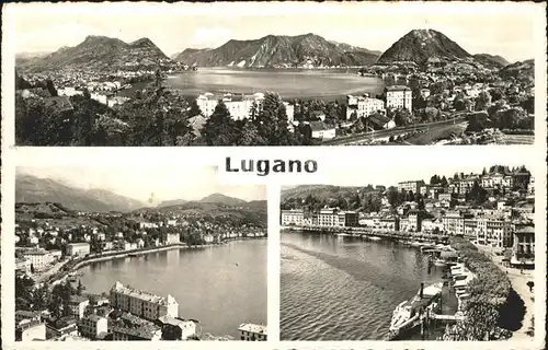 Lugano TI Panorama Luganersee Kat. Lugano