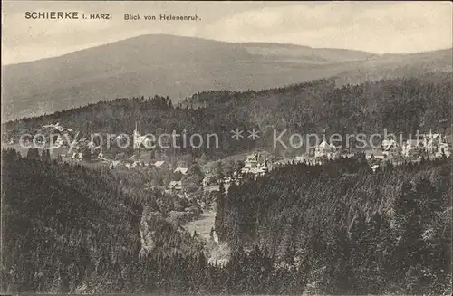 Schierke Harz Panorama Blick von Helenenruh Kat. Schierke Brocken