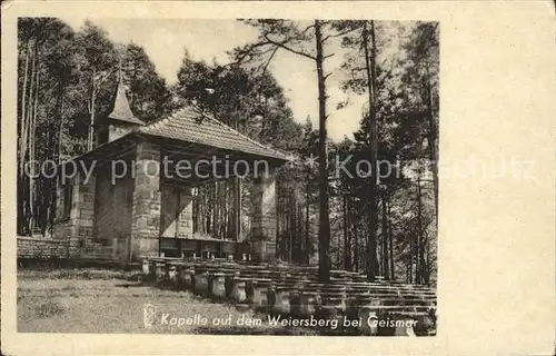 Geismar Eichsfeld Kapelle auf dem Weiersberg Kat. Geismar Eichsfeld