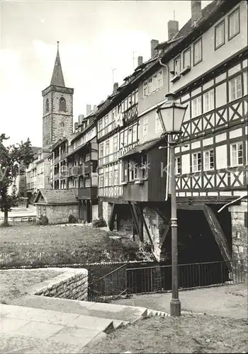 Erfurt Kraemerbruecke Fachwerkhaeuser Kat. Erfurt