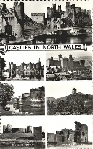 North Wales Castels Conway Beaumaris Dolwyddelan Kat. North Wales