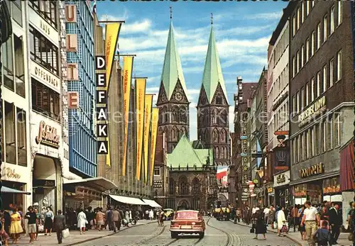 Bremen Obernstrasse und Dom Kat. Bremen