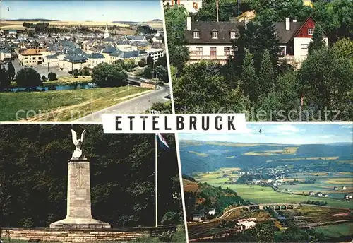 Ettelbruck Totalansicht Auberge de Jeunese Monument Patton Pont de la SÃ¹re Kat. Ettelbruck