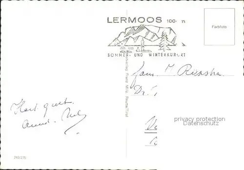 Lermoos Tirol Seebenalm Coburger Huette Gondelbahn Seebebsee Kat. Lermoos