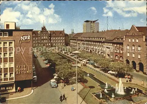 Oberhausen Friedensplatz mit Wasserspielen Kat. Oberhausen