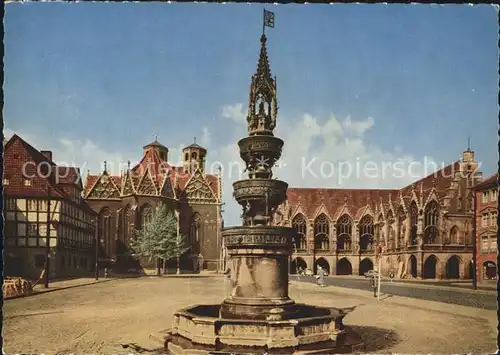 Braunschweig Altstadtmarkt mit Brunnen Kat. Braunschweig