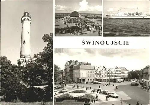 Swinoujscie Latarnia morska Plac Wolnosci Kat. Swinemuende Pommern