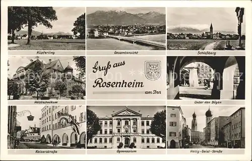 Rosenheim Bayern Schlossberg Kuepferling Holztechnikum Heilig Geist Strasse Kaiserstrasse Kat. Rosenheim