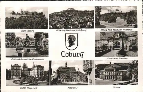 Coburg Vester Rosengarten Schloss Ehrenberg Theater Kat. Coburg