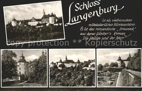 Langenburg Wuerttemberg Schloss Langenburg Brauneck  Kat. Langenburg