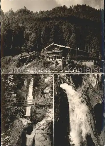 Bayrischzell Alpengasthof Tatzelwurm mit Wasserfaellen Kat. Bayrischzell