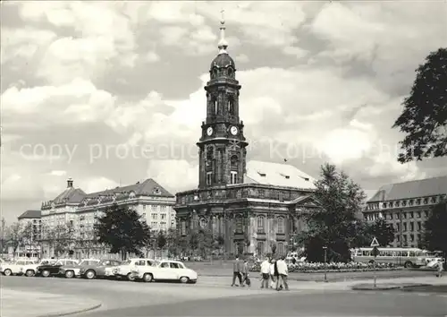 Dresden Altmarkt mit Kreuzkirche Kat. Dresden Elbe
