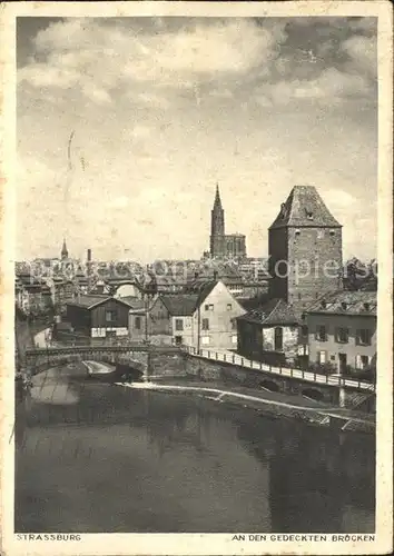 Strassburg Elsass mit gedeckten Bruecken Kat. Strasbourg