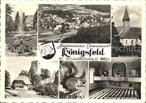 Koenigsfeld Schwarzwald Buchenberg Kapelle Kurpark Kirchensaal Kat. Koenigsfeld im Schwarzwald