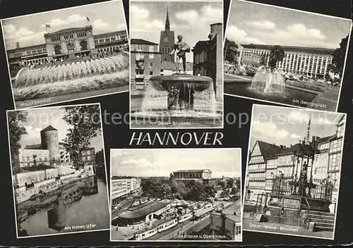 Hannover Georgsplatz Duve Brunnen Hauptbahnhof Am Hohen Ufer Kat. Hannover