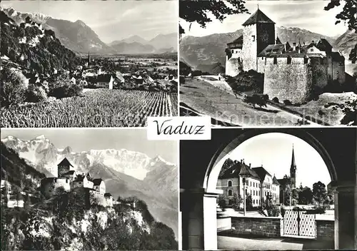 Vaduz Fuerstentum Liechtenstein mit Schloss Falknis  Kat. Vaduz