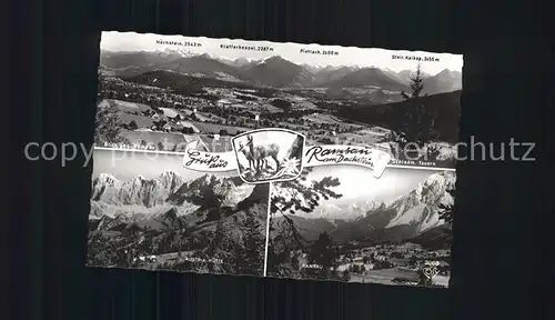 Ramsau Dachstein Steiermark Gesamtansicht mit Alpenpanorama Austria Huette Kat. Ramsau am Dachstein