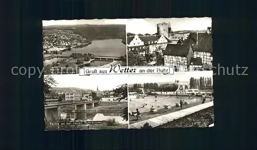 Wetter Ruhr Harkortsee Freiheit Strandbad Ruhrbruecke Kat. Wetter (Ruhr)