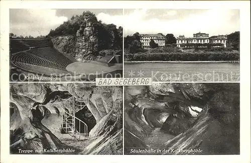 Bad Segeberg Kahlbergstadion Kurhaus Treppe Saeulenhalle Kalkberghoehle Kat. Bad Segeberg