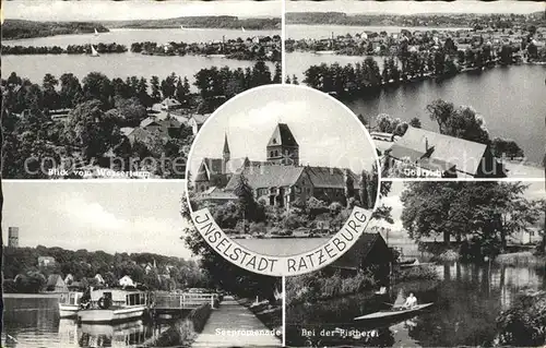 Ratzeburg Seepromenade Fischerei Kirche Inselstadt Naturpark Lauenburgische Seen Kat. Ratzeburg