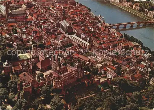 Heidelberg Neckar Schloss Fliegeraufnahme Kat. Heidelberg