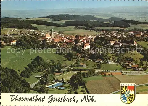 Bad Griesbach Rottal Thermalbad Luftkurort Wappen Fliegeraufnahme Kat. Bad Griesbach i.Rottal