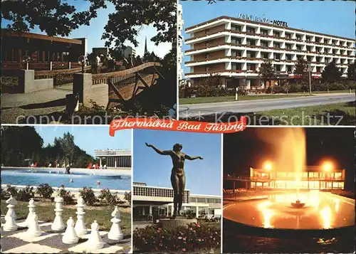 Bad Fuessing Schwefeltherme Pan Land Hotel Bodenschach Statue Kat. Bad Fuessing