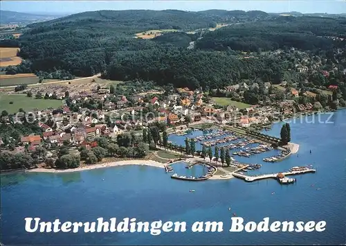 Unteruhldingen Bodensee Hafen Fliegeraufnahme Kat. Uhldingen Muehlhofen