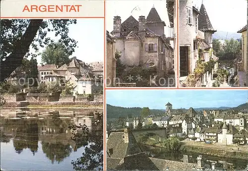 Argentat Maisons aux toits de lauzes au bord de la Dordogne Collection La Correze Touristique Kat. Argentat