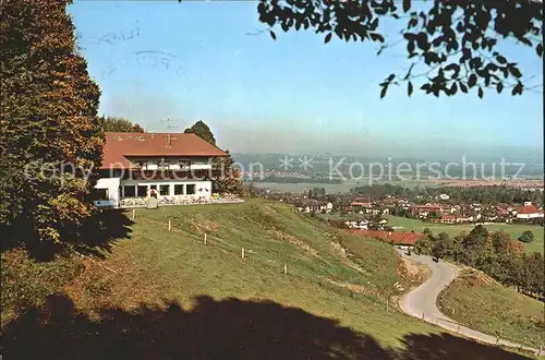 Bad Feilnbach Gasthof Pension Gundelsberg Panorama Blick ins Tal Kat. Bad Feilnbach