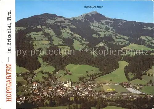 Hopfgarten Brixental Barocke Pfarrkirche Hohe Salve Fliegeraufnahme Kat. Hopfgarten im Brixental