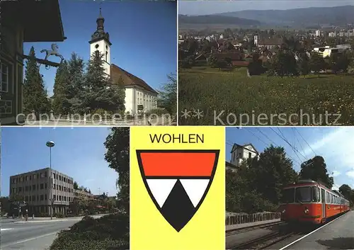 Wohlen AG Teilansichten Kirche Eisenbahn Wappen Kat. Wohlen AG