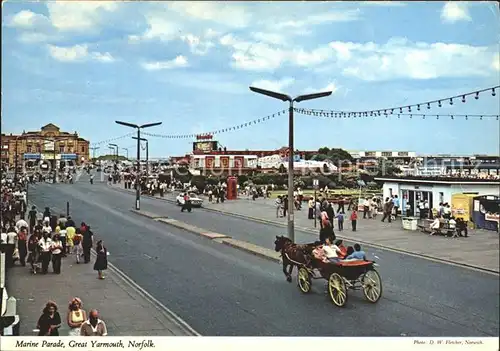 Great Yarmouth Marine Parade Pferdekutsche Kat. Great Yarmouth