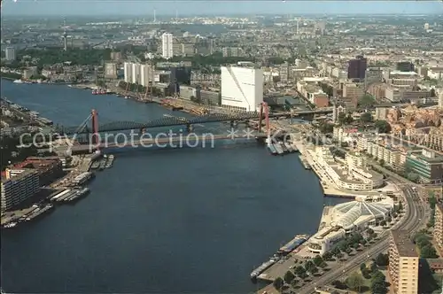 Rotterdam Rhein Bruecke Fliegeraufnahme Kat. Rotterdam