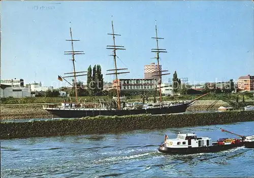 Bremen Partie an der Weser Segelschulschiff Deutschland Kat. Bremen