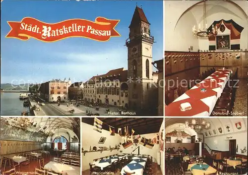 Passau Historischer Ratskeller im Rathaus Restaurant Historisches Rathaus Kat. Passau