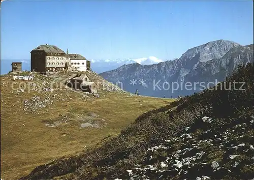 Watzmannhaus Berghaus Blick zum Hohen Goell Berchtesgadener Alpen Kat. Berchtesgaden