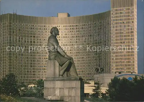 Moscow Moskva Cosmos Hotel Monument to Konstantin Denkmal Kat. Moscow