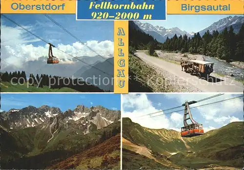 Oberstdorf Fellhornbahn Birgsautal Planwagen Alpenpanorama Kat. Oberstdorf