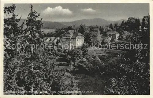 Tambach Dietharz Blick vom Spittertempelchen Kat. Tambach Dietharz