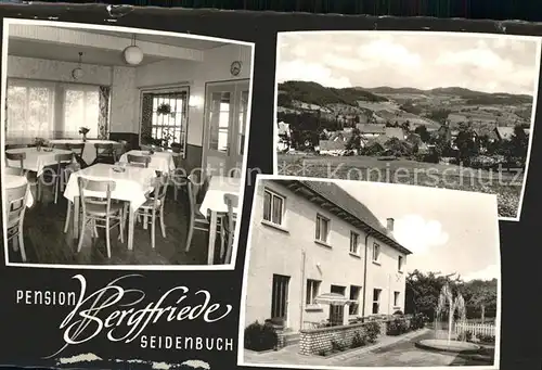 Seidenbuch Pension Bergfriede Gastraum Panorama Kat. Lindenfels
