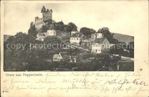 Pappenheim Mittelfranken Burgruine Pappenheim / Pappenheim /Weissenburg-Gunzenhausen LKR