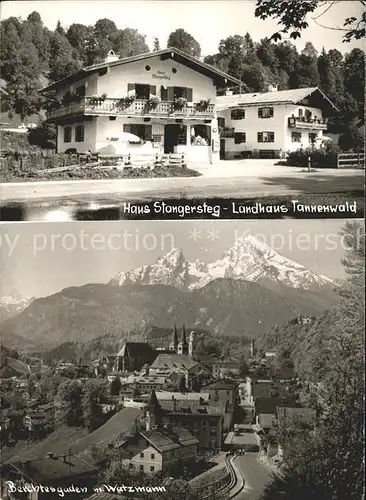 Berchtesgaden mit Watzmann Haus Stangersteg Landhaus Tannenwald Kat. Berchtesgaden