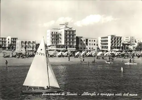 Rimini Alberghi e spiaggia visti dal mare Kat. Rimini