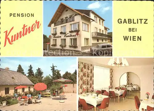 Gablitz Pension Kuntner Terrasse Gaststube Kat. Gablitz