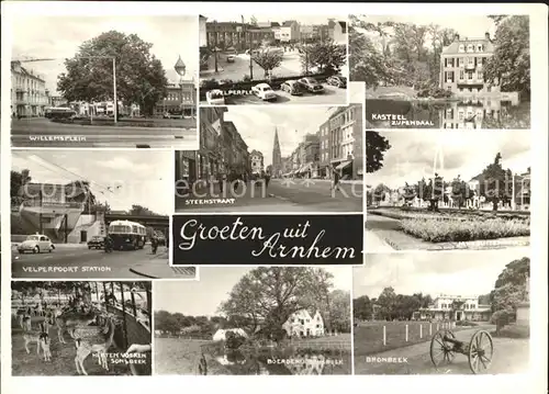 Arnhem Willemsplein Steensstraaat Kasteel Zupendaal Velperpoort Station Herten vVoeren Sonsbeek Boerderuisonsbeek Bronbeek Kat. Arnhem