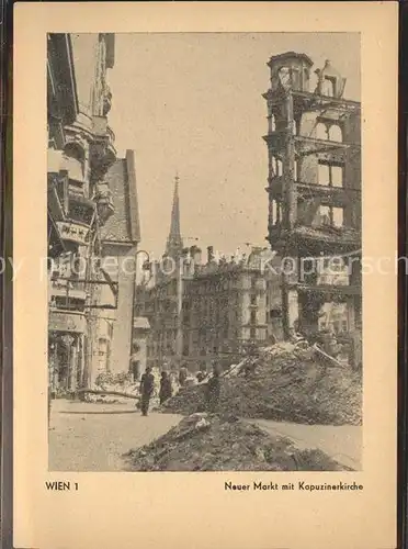 Wien Neuer Markt mit Kapuzinerkirche Kat. Wien