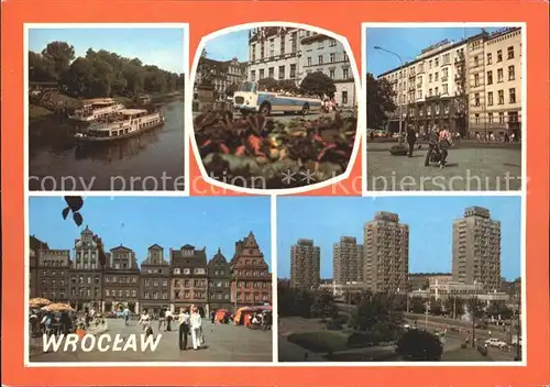 Wroclaw Przystan pasazerska Zeglugi Autokar Fredrus Grand Hotel Plac Solny Plac Grunwaldzki Kat. Wroclaw Breslau